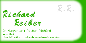 richard reiber business card