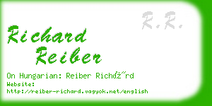 richard reiber business card